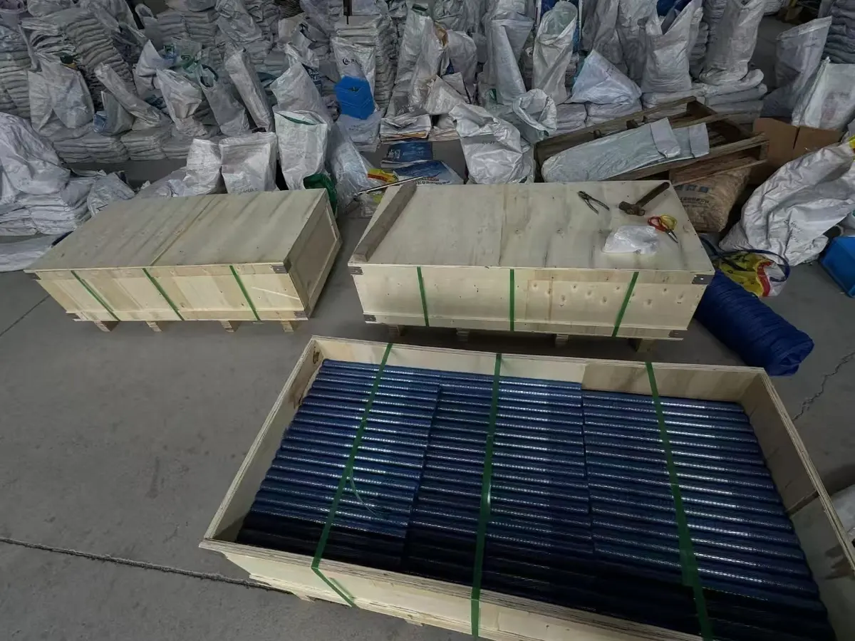 Fastener products packed in wooden cases for export shipment